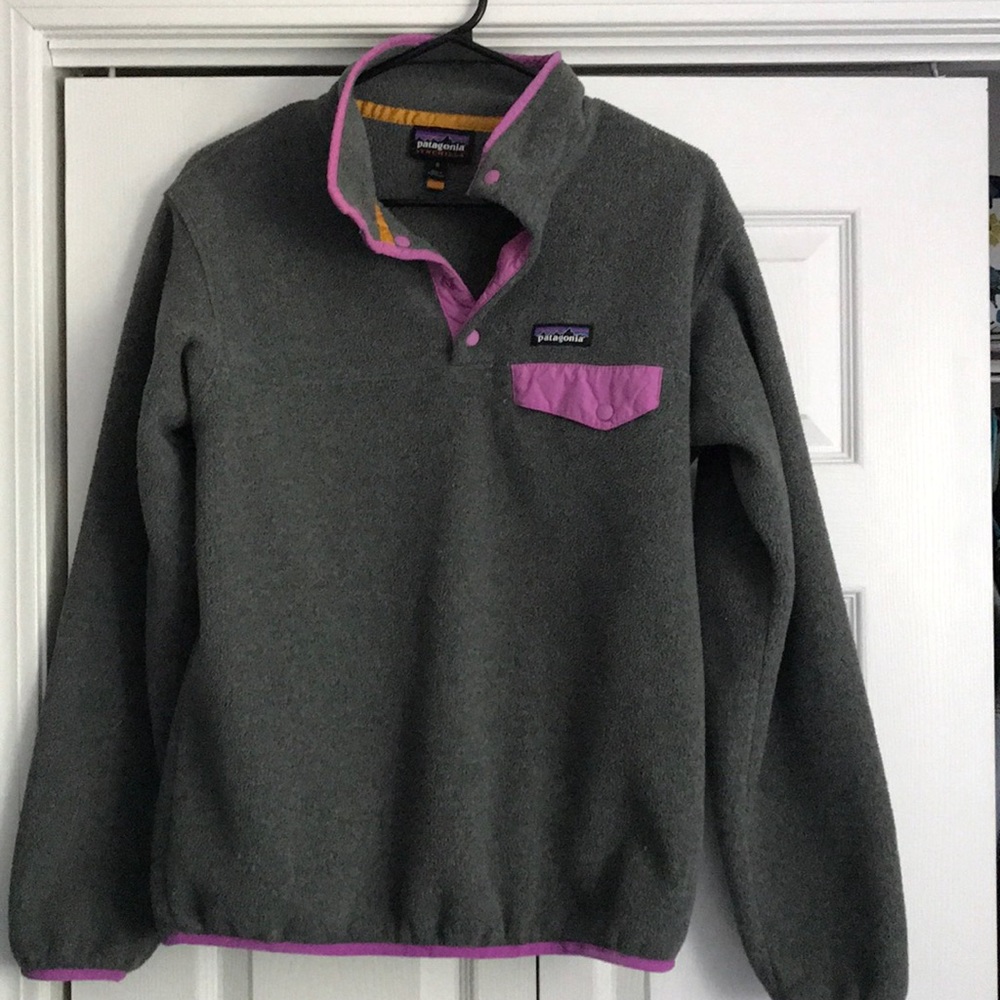 Patagonia Gray Synchilla Snap Pullover
